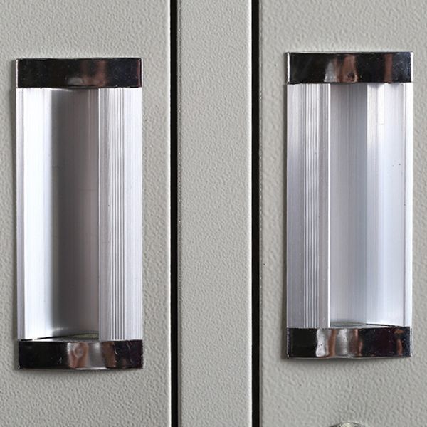 Contemporary Steel Storage Cabinet White Metal Hinged Door Cabinet