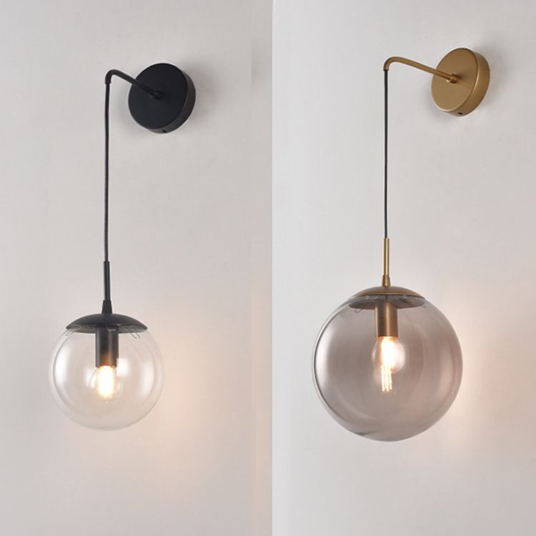 Moderner Stil kugelförmiger Wandlampenglas 1 Lichtwandbeleuchtung