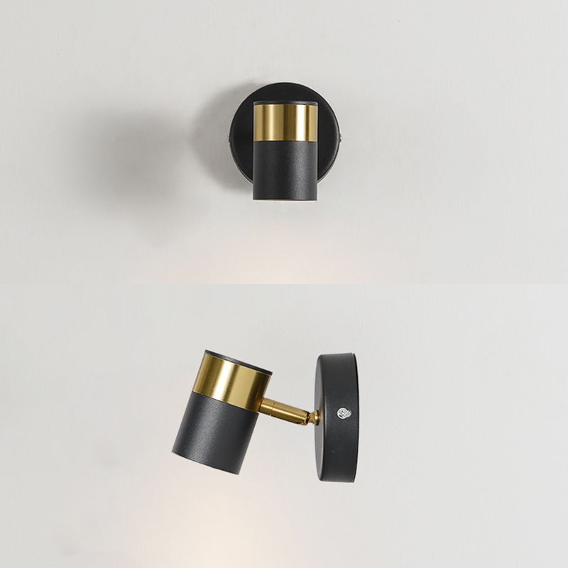 Half Cylinder Metal Wall Sconce Modern Style 1-Light Reading Wall Mount Lighting