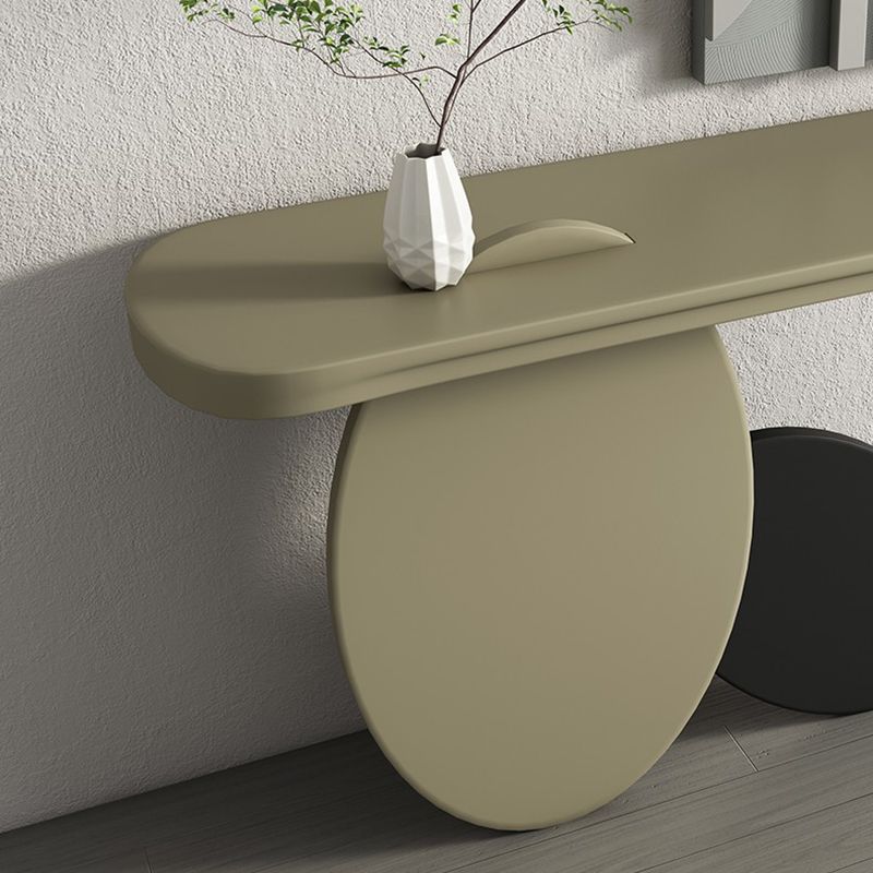Oval Shape Contemporary Console Table Wood Console Sofa Table