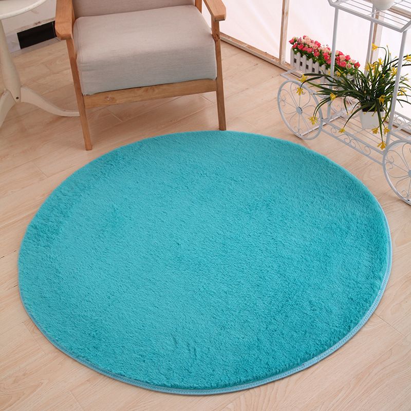 Multicolor Solid Color Rug Polypropylene Comfort Area Carpet Anti-Slip Backing Washable Easy Care Rug for Bedroom