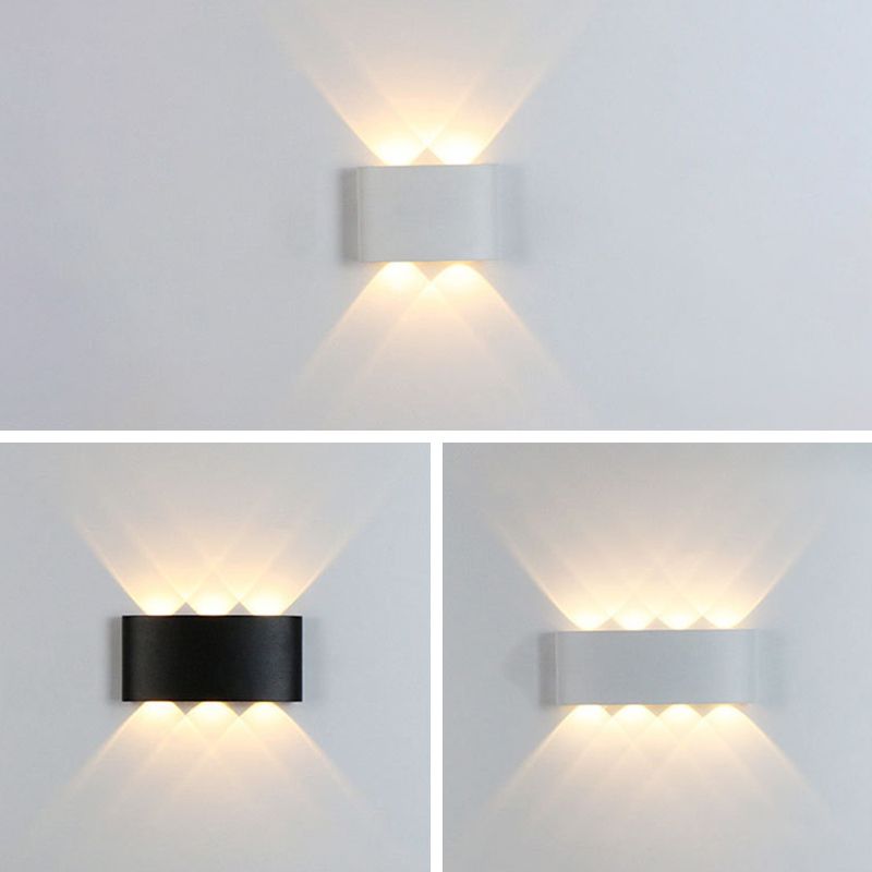 Moderner minimalistischer Stil flach runde Wandleuchten Metallwandlampen für Außenwand