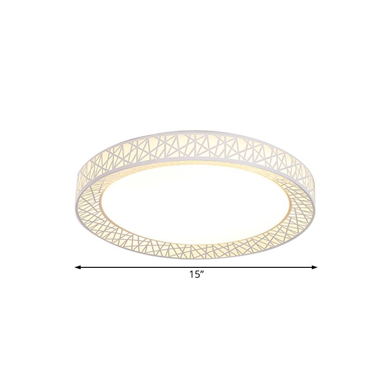 15"/19"/23" Wide Ring Acrylic Flush Lighting Contemporary Led White Flush Mount Lamp Fixture for Bedroom