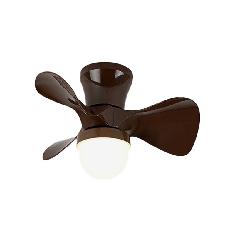 22 "breites Schlafzimmer -Anhänger Lüfter Licht zeitgenössische Halbmontagebeleuchtung mit Schüssel Acrylschatten, 3 Klingen