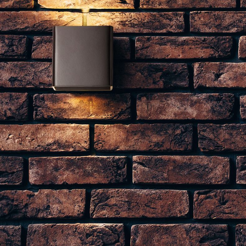 Mata rectangular de pared simple macarons estilo metal 1 apliques de luz