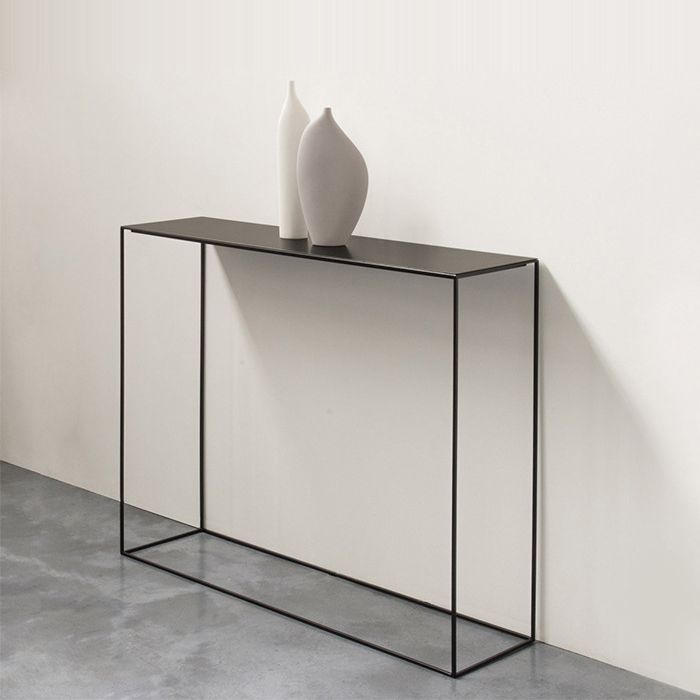 Iron Modern Console Table 31.5-inch Tall End Table with Frame Base