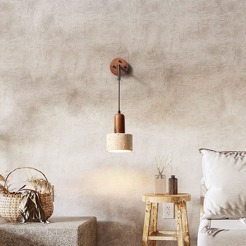 Iluminación de apliques de pared sombreada de piedra iluminación de pared moderna