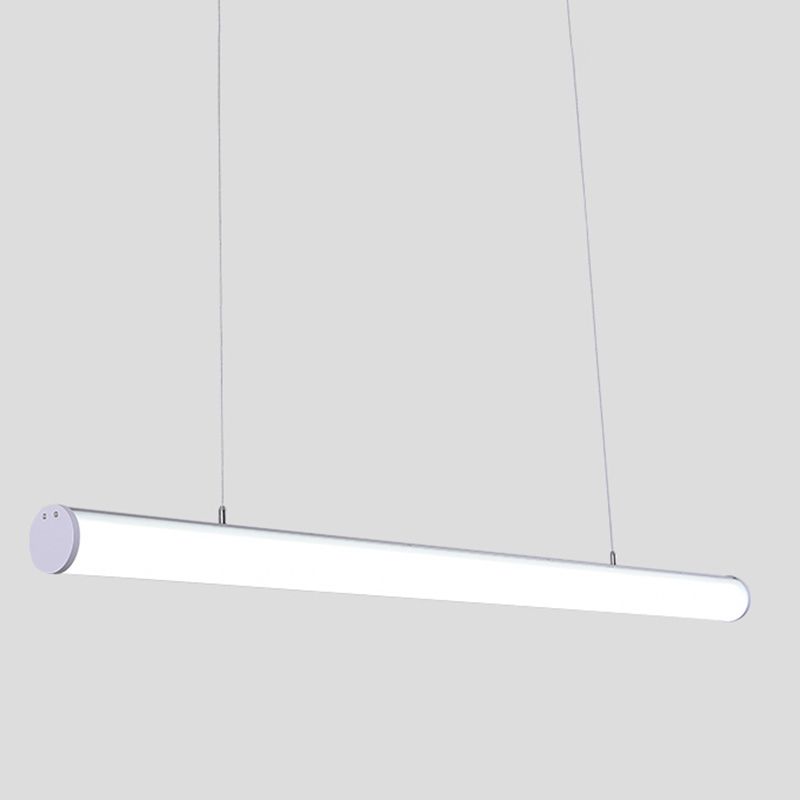1 luminaire linéaire linéaire modernisme suspension à l'île métallique en blanc