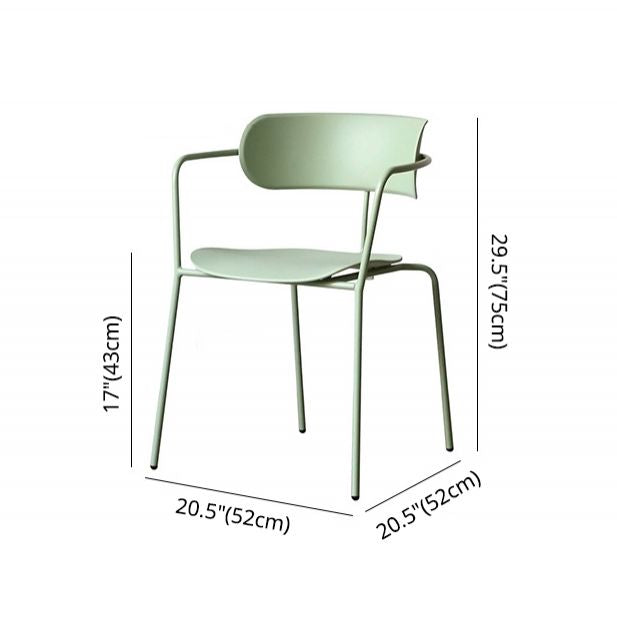 Fauteuil de salle à manger à dossier ouvert industriel, fauteuil de salle à manger mental de cuisine