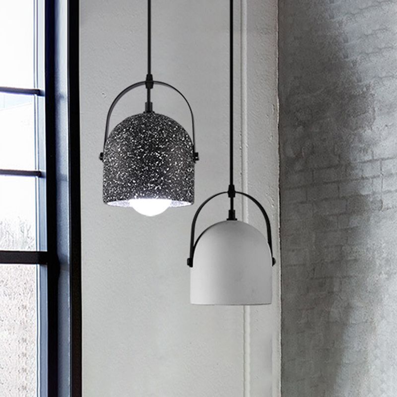 Cement Pendant Ceiling Lights with Shade Modern 1 Light Pendant Lamp