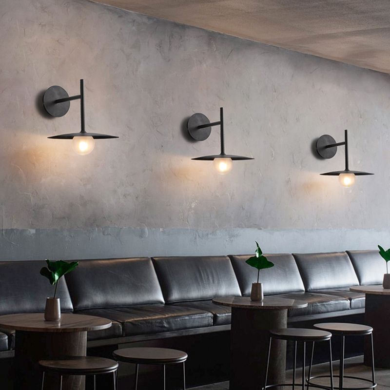 Industrial Style Metal Wall Mount Light Circle Shape Wall Lamp for Living Room