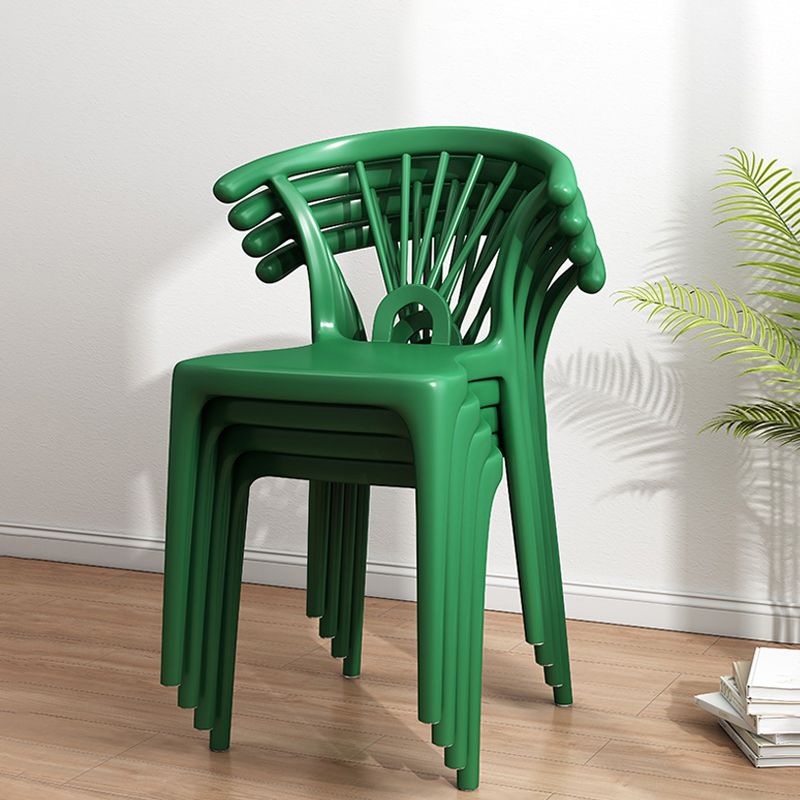 Silla plástica moderna para interiores y exteriores, silla individual sin brazos Wishbone para Patio