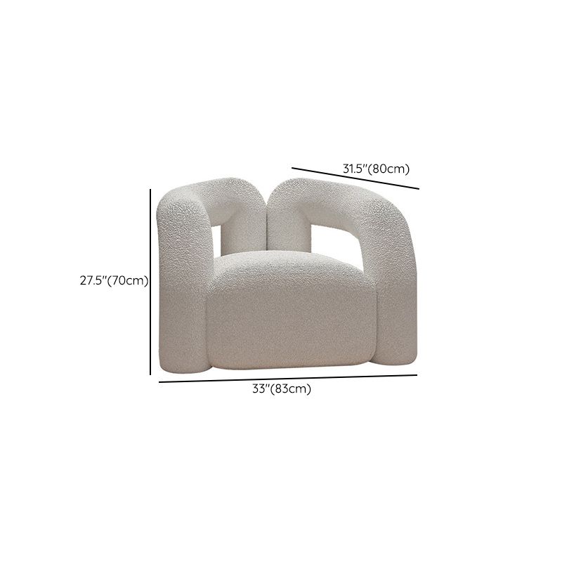 Contemporary White Sofa with Tuxedo Arm and Tight Back in Wool