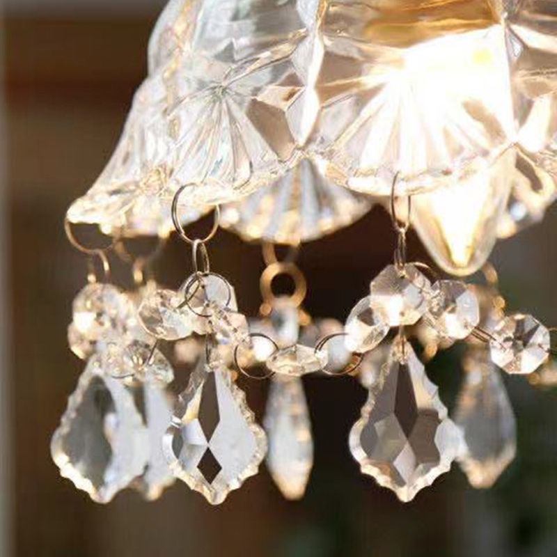 Pendre de style moderne 1 lumière minimalisme verre et cristal suspendu pour le chevet