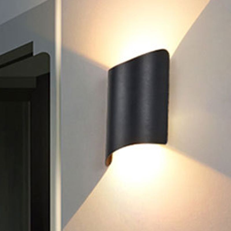 Curva de aluminio lavadora de pared aplastante minimalista de 2 luces LED MULL MUNTA MONTADA PARA PUERTA