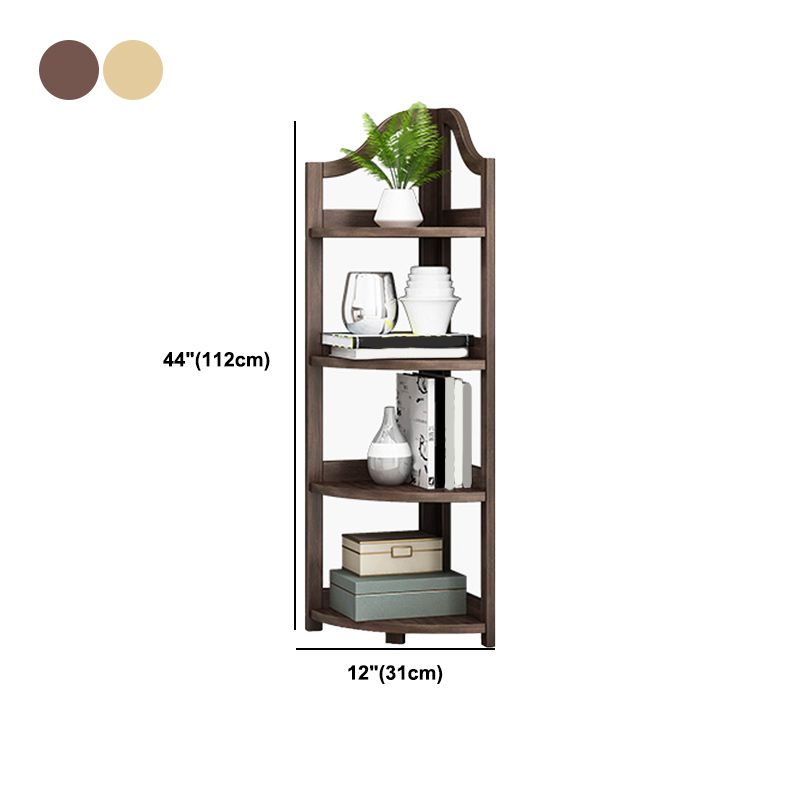 Modern Style Bookshelf Solid Wood Open Back Bookcase for Home