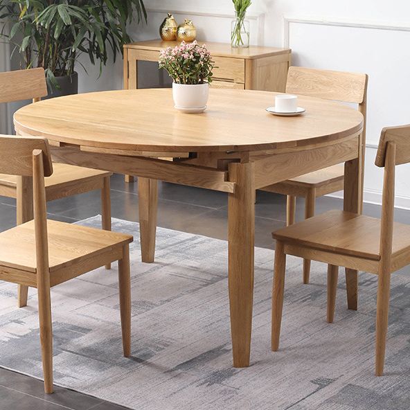 Minimalist Wooden Dining Set Standard Height with 4 Legs Base Dining Room Set for Home Use