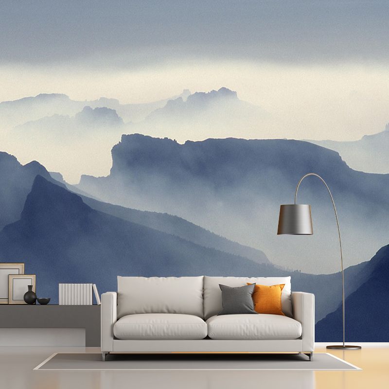 Sky Scene Mountain Wall Mural Wallpaper Photography Mildew Resistant for Sitting Room