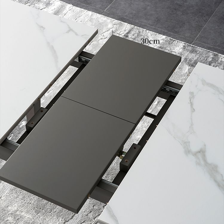 Rectangle Dining Table Set with Gray Legs 1/2/5/7 Pcs Dinette Set for Home