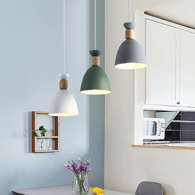 Decke im Nordischen Deckenanhänger Goblet -geformte hängende Leuchte mit Metallschatten für Esszimmer