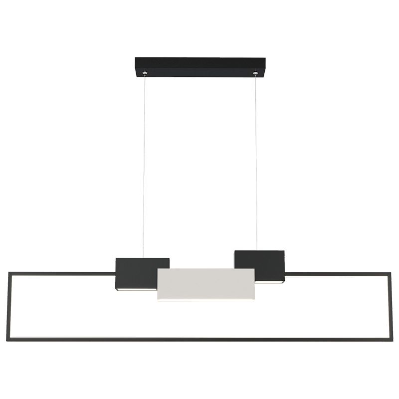 Zeitgenössischer Stil Rechteck Form Island Beleuchtung Ideen Metal Island Anhänger