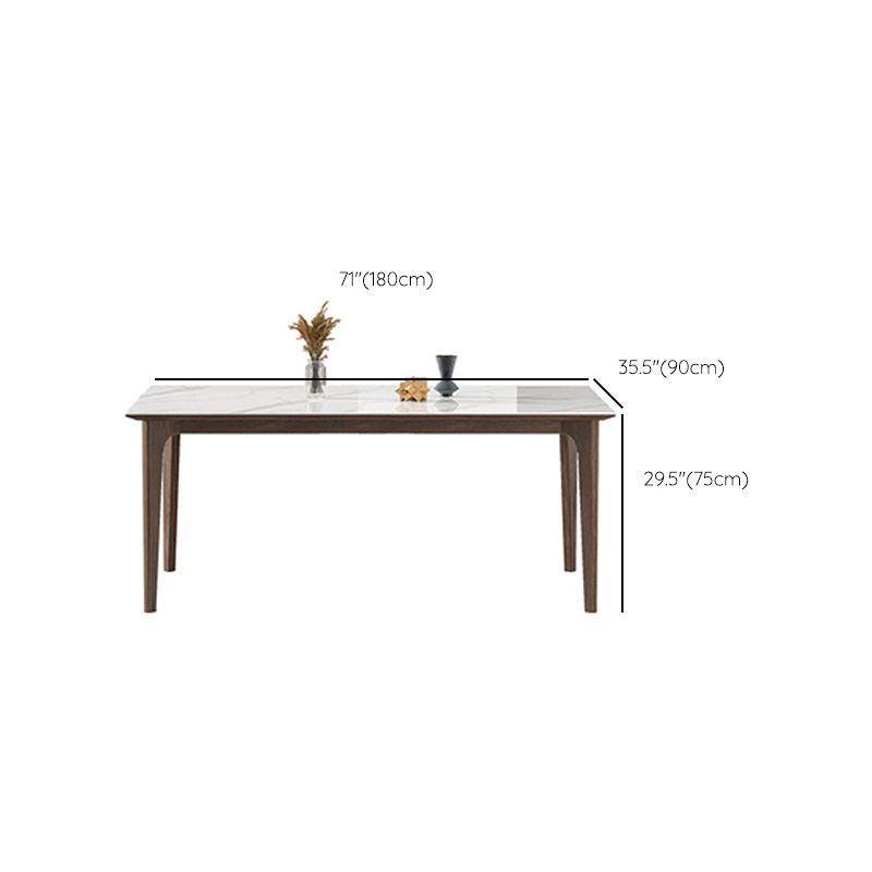 Stone Top Dining Table Set with Ash Wood Frame 1/3/4 Pieces Modern Dinette Set