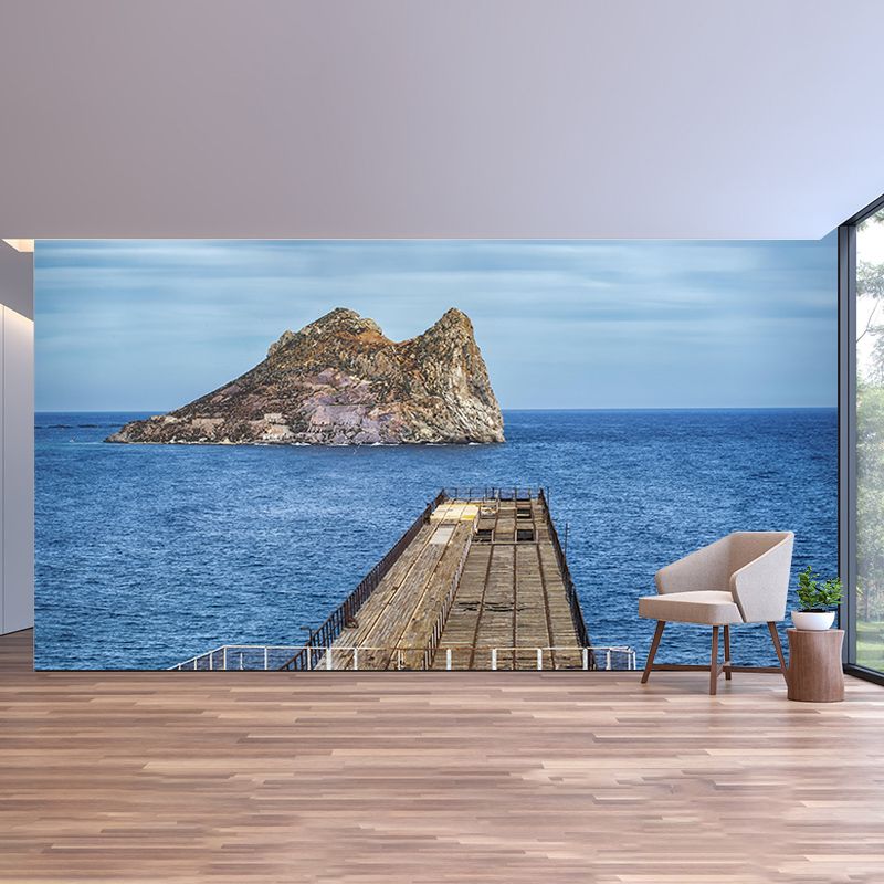 Customized Sea Mural Wall Decor Eco-friendly Wallpaper for Living Room