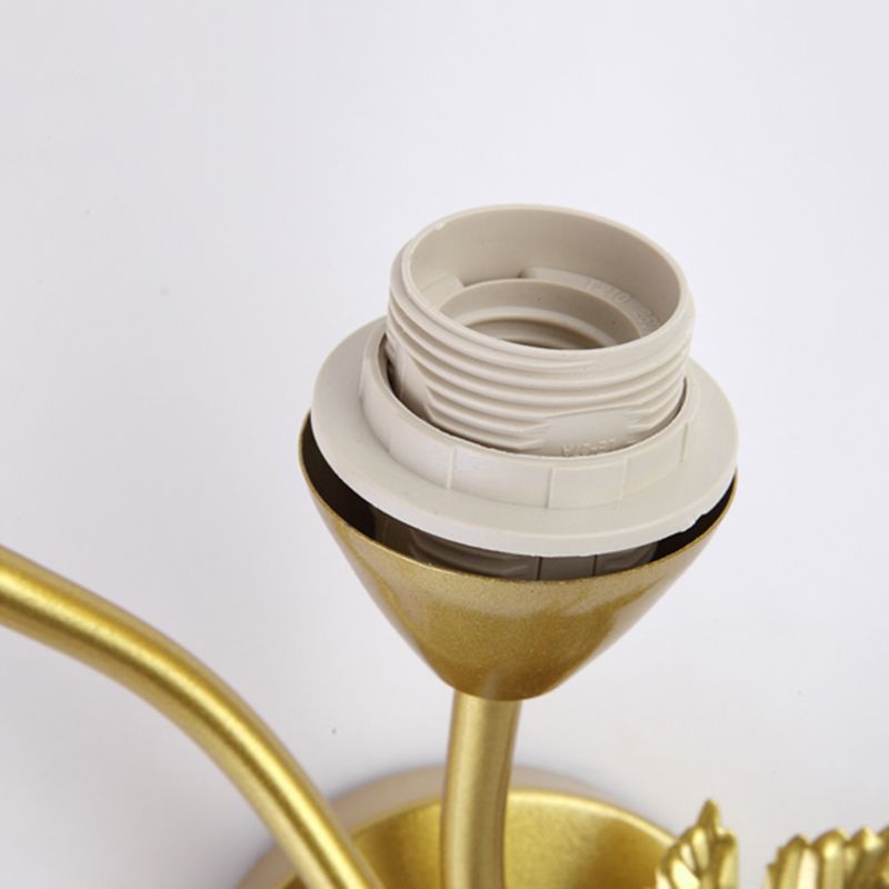 Unico illuminazione da parete in stile moderno in stile moderno 2 luci luci sconde in oro