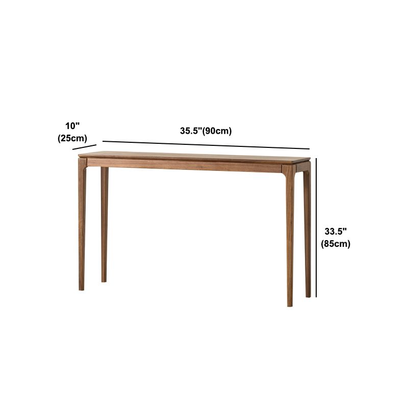 Solid Wood Mid-Century ModernTable in Brone Console Table 30"H