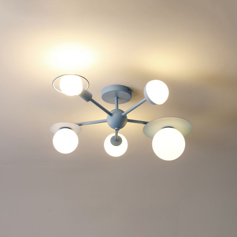 Contemporary Sputnik Ceiling Light Flush Mount Lighting for Living Room