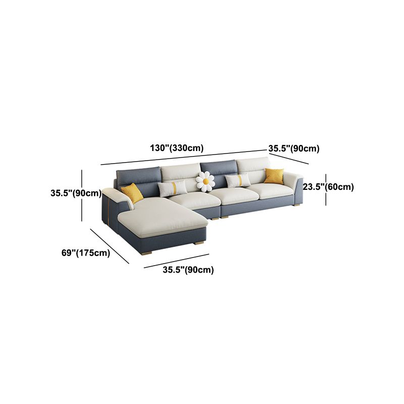 Glam 3/4 Seater Faux Leather Pillow Top Arm Sofa for Living Room