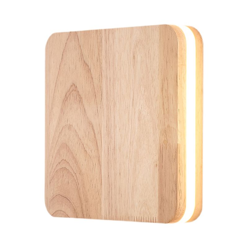 Iluminación moderna de pared de madera japonesa de madera de madera de madera para dormitorio