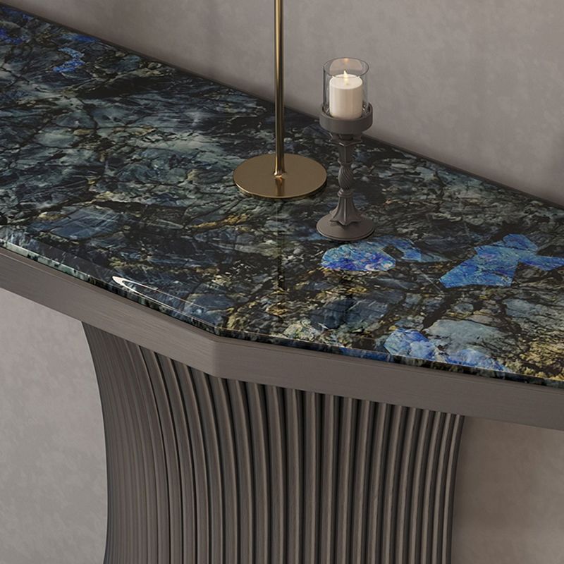 Glam Free Form Accent Table with Stainless Steel Bracket for Hall