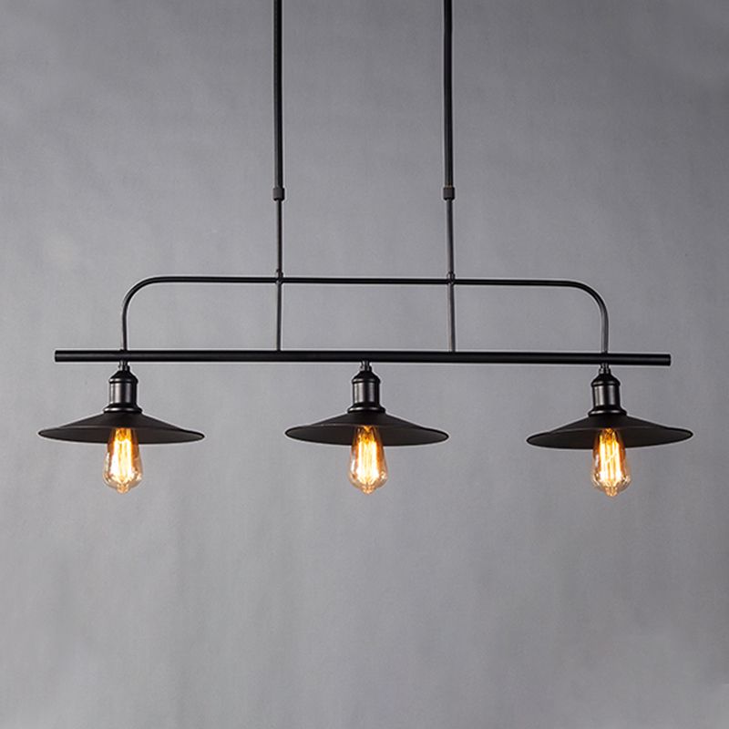 Cone Industrial Island Pendant Lighting 3-Lights Metal Chandelier Lighting Fixtures