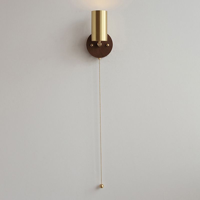 Metallzylinderwand -Lampen zeitgenössische 1 leichte Leuchtenleuchten in Gold