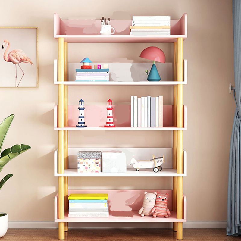 Contemporary Engineered Wood Book Shelf Vertical Open Bookcase