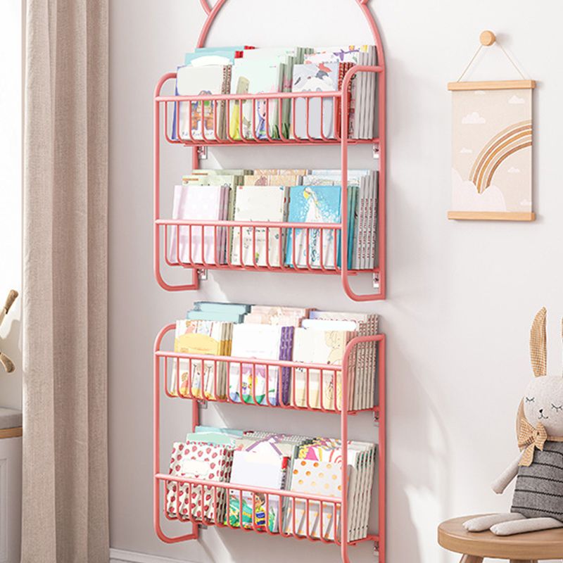 Modern Open Back Bookshelf Wall Mounted Metal Book Organizer