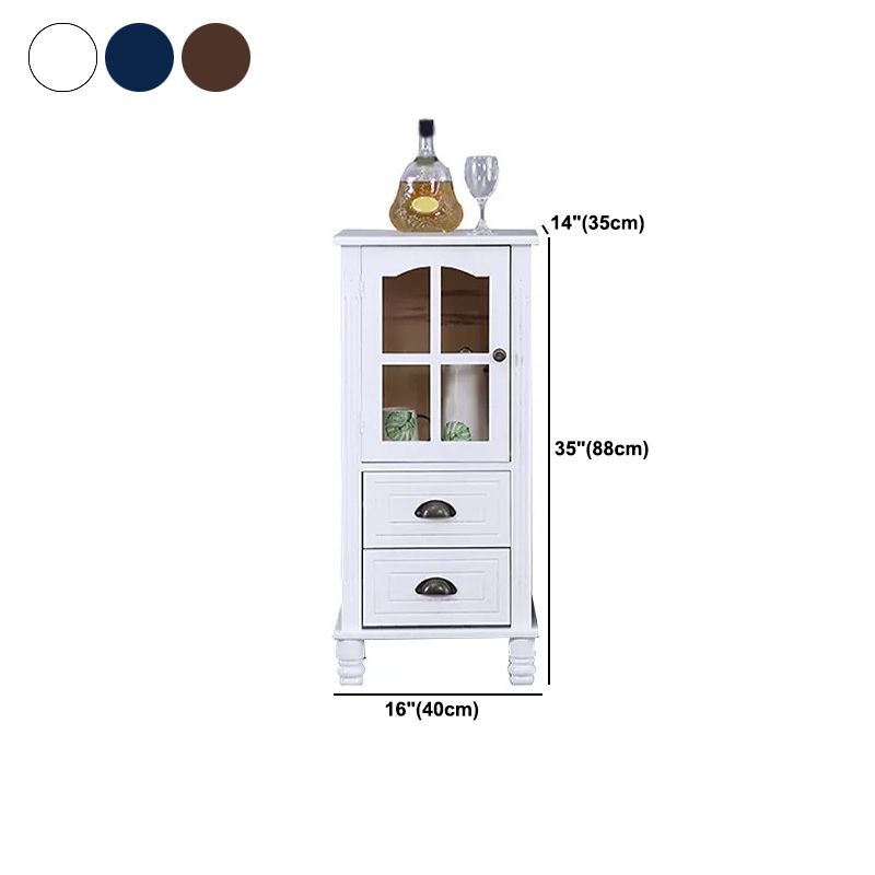 Mid-Century Modern Accent Cabinet with Solid Wood Turned Legs