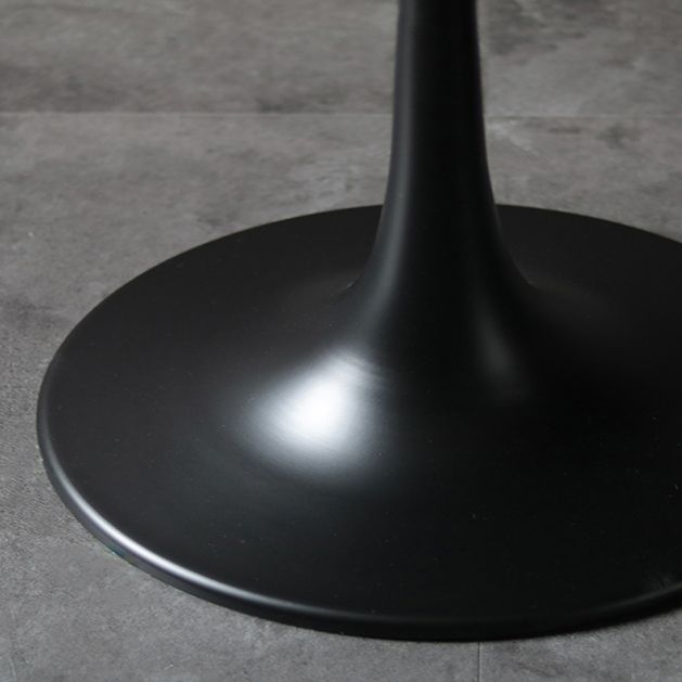 Pedestal redondo Mesa de comedor informal Mesa fija con madera maciza