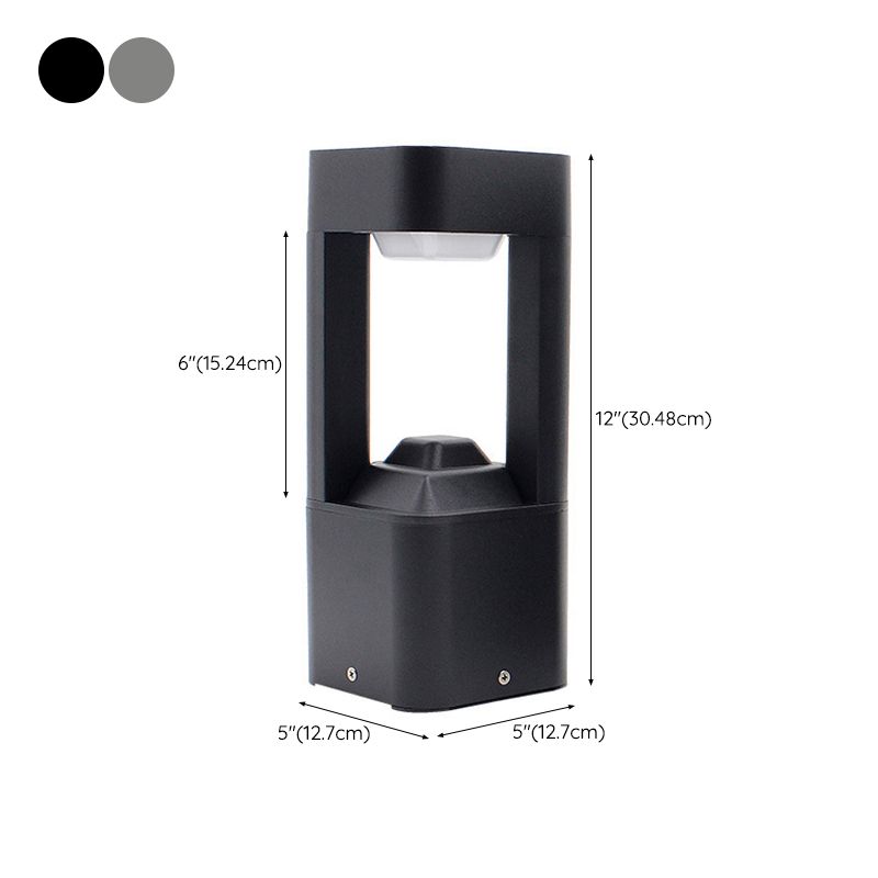 Contemporary Square Shape Outdoor Waterproof Light with Acrylic Shade