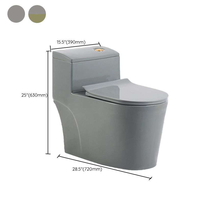 Floor Mounted Toilet All In One Porcelain Urine Toilet Traditional Siphon Jet Toilet