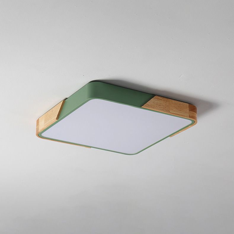 Modern Macaroon Geometric LED Massimale Lampada Ferro 1 Light Flush Mount per Bedroom