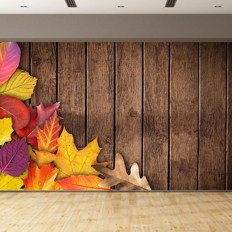 Photography Stain Resistant Mural Wallpaper Wood Grain Living Room Wall Mural
