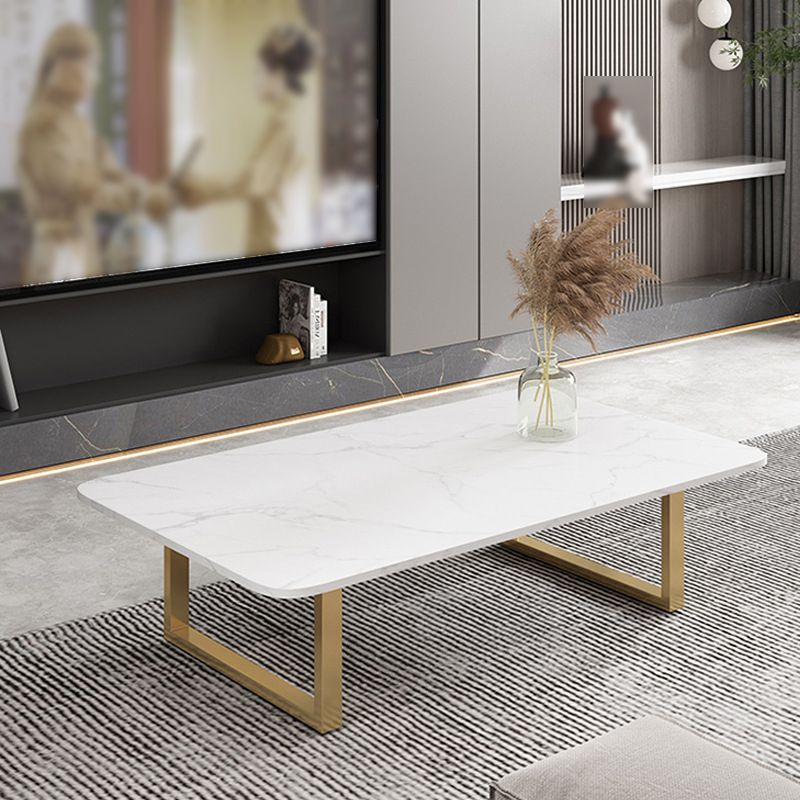 Glam Frame Coffee Table Rectangle Slate Top Coffee Cocktail Table