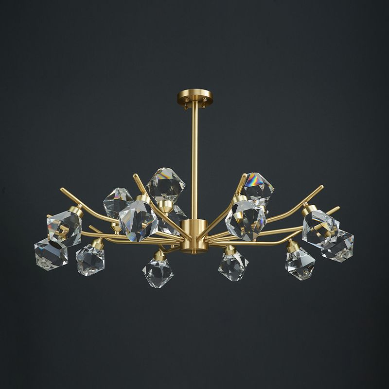 Nordic Multi Light Crystal Chandelier Light Fixtures Restaurant Hanging Chandelier
