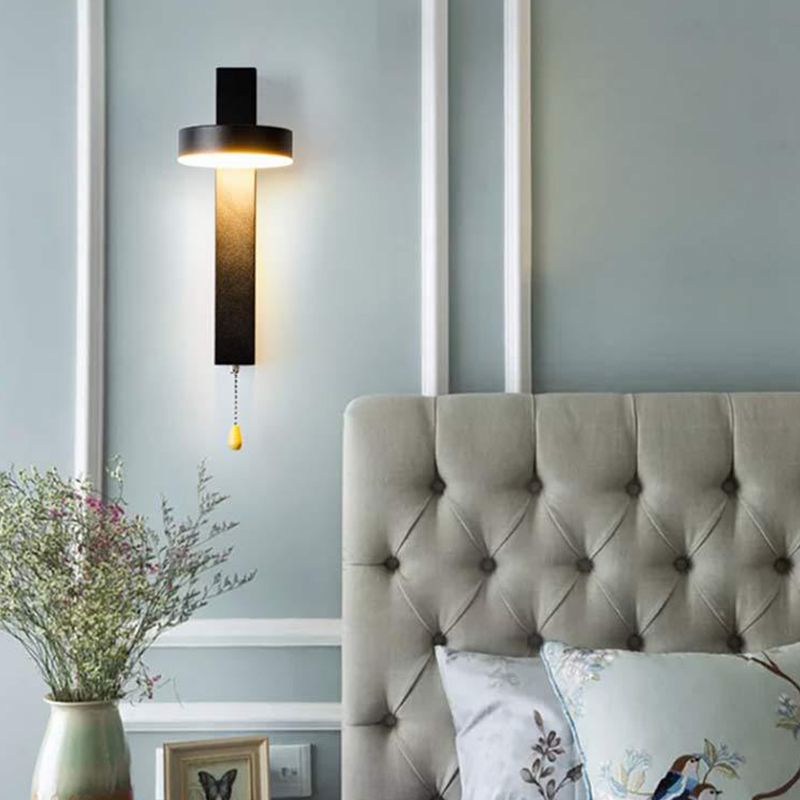 Moderne metallrotbare Wandleuchte geometrische 11 -Zoll -Wandleuchten mit Schalter