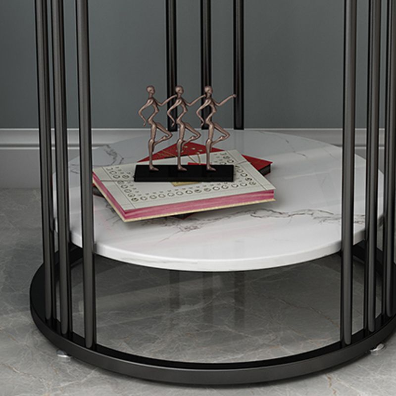 Minimalist Round Corner Table Frame Sofa Side Table for Living Room