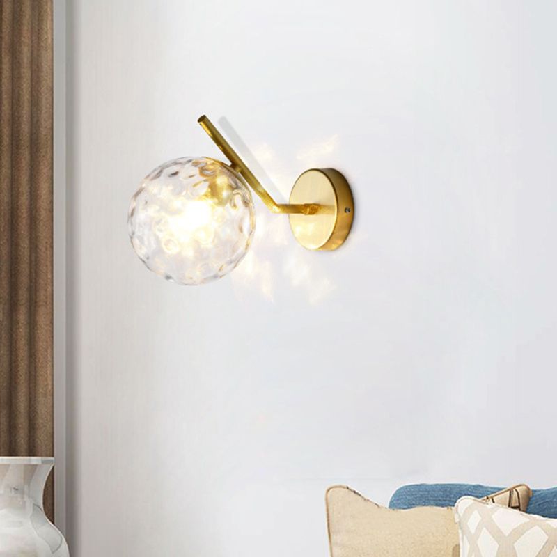 Sump a sfera leggera Sfonce lampada a fochea in metallo Sconcetto lampada per capezzale per letto