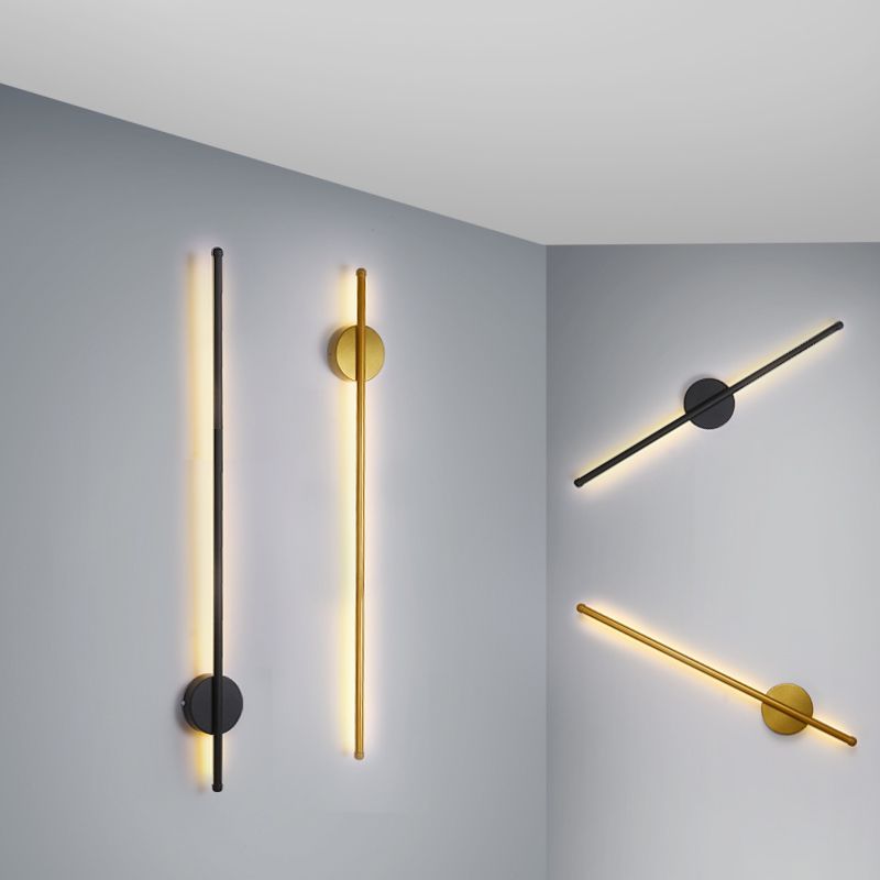 Lineare Form Metall Wandleuchten moderner Stil 2 Leuchten Wandmontageleuchte