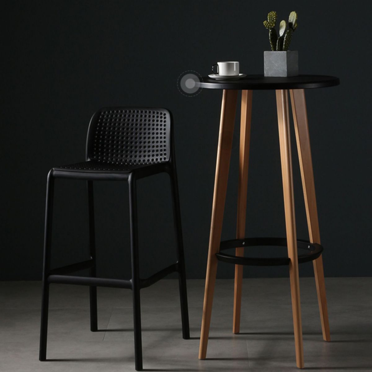 Contemporary Bristol Stackable Stool Matte Finish Plastic Barstool